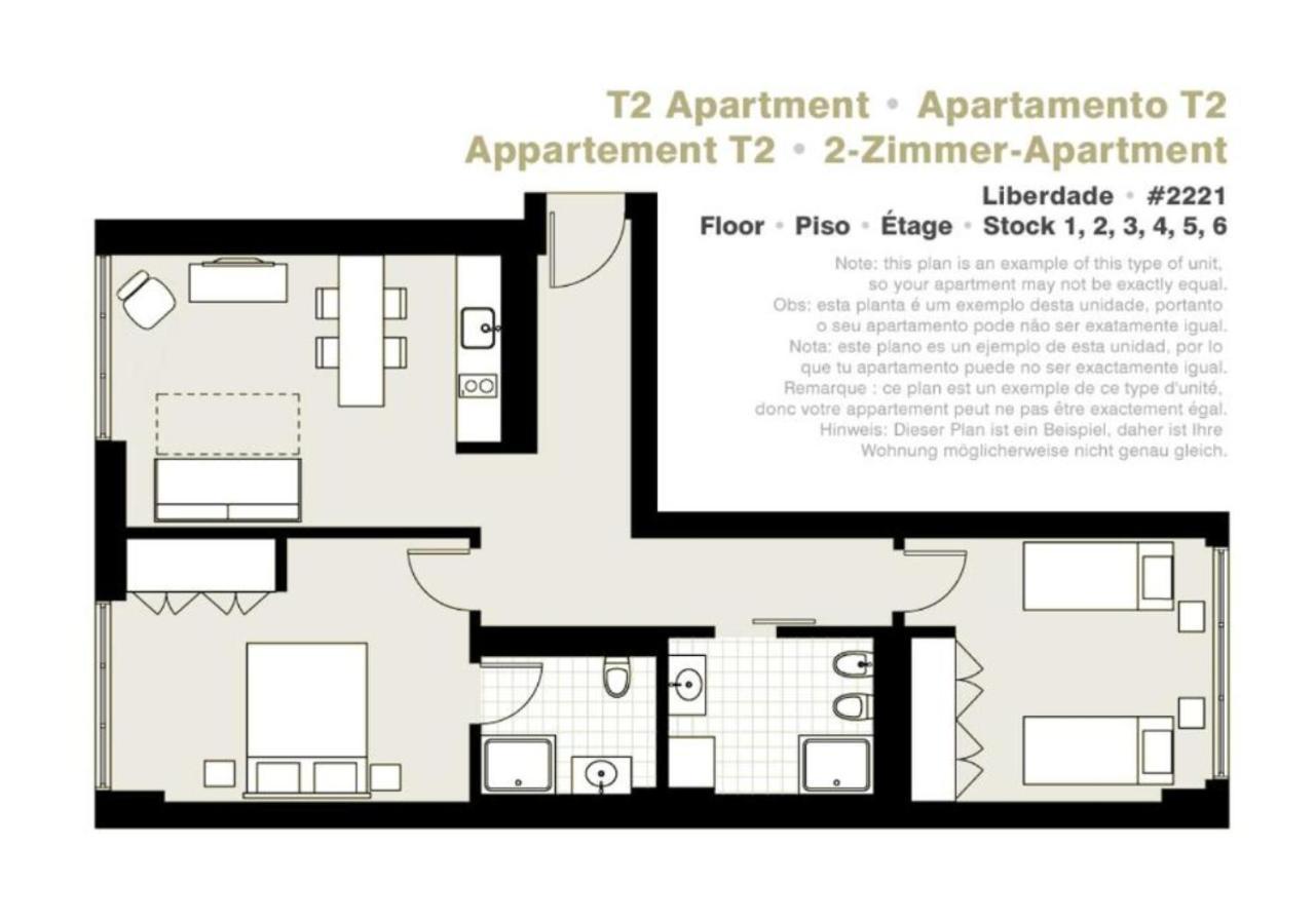 Apartamento de 2 dormitorios